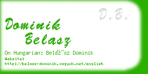 dominik belasz business card